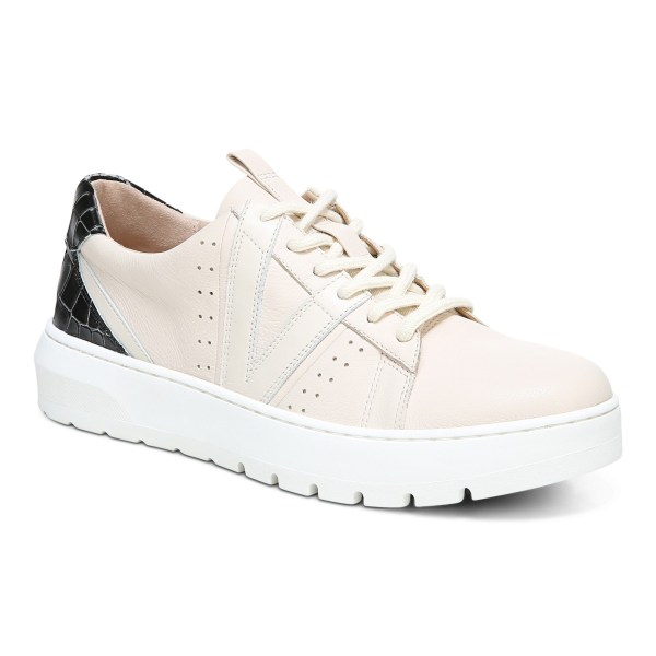 Vionic Trainers Ireland - Simasa Sneaker Cream - Womens Shoes For Sale | BLNZI-1928